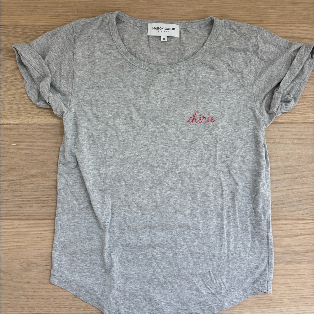 Maison Labiche Gray Crewneck Tee Size XS